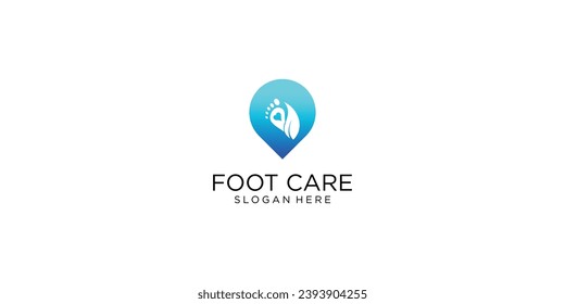 Creative foot care logo design with modern style| premium vector - Shutterstock ID 2393904255