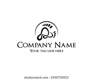 Creative Foot Care logo designs with Modern Footprints logo design vector template