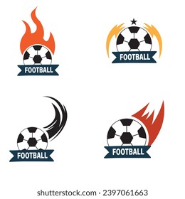 Creative Football logo design concept template, symbols icons