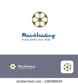 Creative Football  Logo Design. Flat color Logo place for Tagline. Vector Illustration