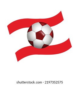  vacante de la bandera del equipo de fútbol creativo