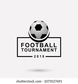 creative football tournament 2018 logo detailing with clean background