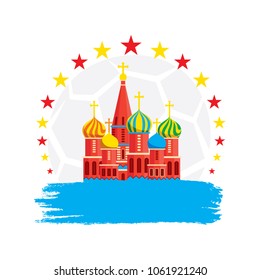creative football world cup greeting or poster design