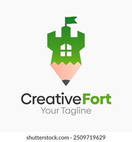 Plantilla creativa de diseño de logotipos de Fort. Bueno para empresas, agencias, comunidad y Organización