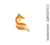 creative fox Animal Modern Simple Design Concept logo