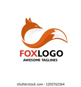 creative fox Animal Modern Simple Design Concept