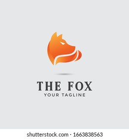 creative fox Animal Modern Simple Design Concept logo 