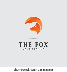 creative fox Animal Modern Simple Design Concept logo 