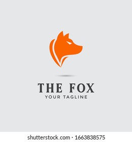 creative fox Animal Modern Simple Design Concept logo 
