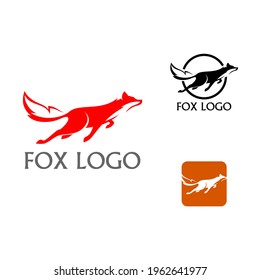 Creative Fox Animal Modern Simple Logo Template Vector