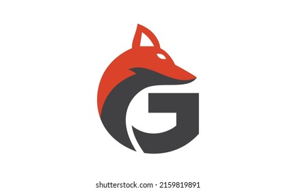 creative fox Animal Modern Simple Design Concept logo