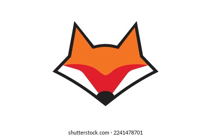 Creative fox Animal Modern Simple Design Concept logo set.