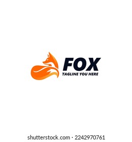 Creative fox Animal Modern Simple Design Concept. fox logo