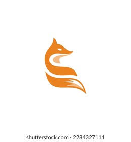 creative fox Animal Modern Simple Design Concept logo