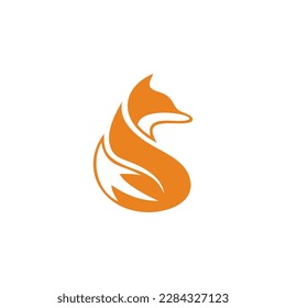 creative fox Animal Modern Simple Design Concept logo