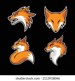 Creative fox color full design art by illustration made for logo design, t shirt printing. 