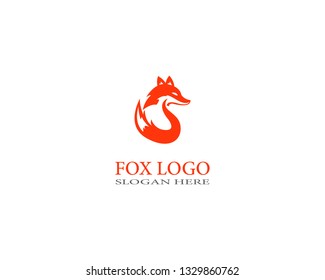 Creative fox head logo symbol vector design