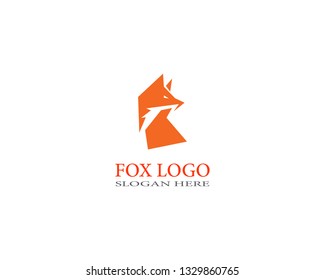Creative fox head logo symbol vector design