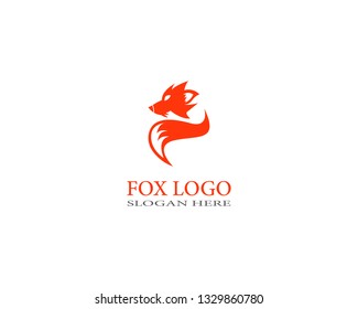 Creative fox head logo symbol vector design