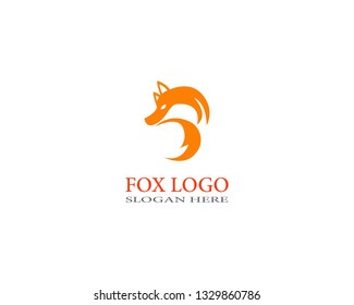 Creative fox head logo symbol vector design