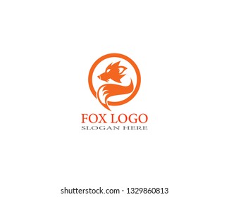 Creative fox head logo symbol vector design