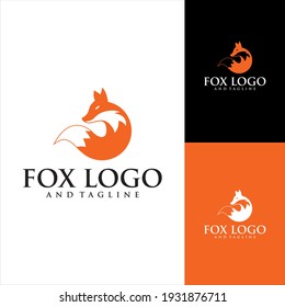 Creative Fox Head Logo Symbol Vector Design Illustration.