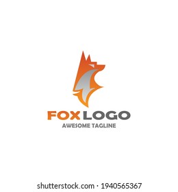 Creative Fox Head Logo Symbol Vector Design