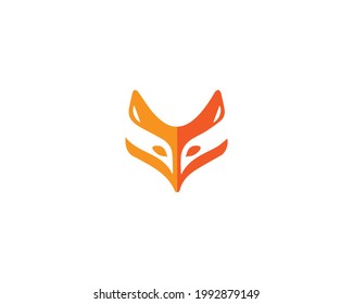Creative Fox Head Logo Symbol Vector Design Illustration