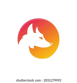 Creative Fox Head Logo Symbol Vector Design Illustration