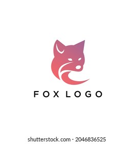 Creative Fox Head Logo Symbol Vector Design Illustration template
