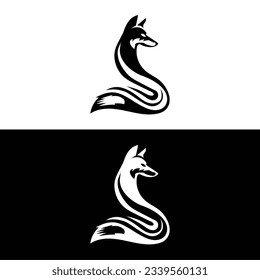 Símbolo creativo del logotipo de la cabeza de la Fox Vector Ilustración de diseño,Pintura de Fox Clip puede utilizarse como icono, logotipo de zorro único, ilustración de zorro, vector,