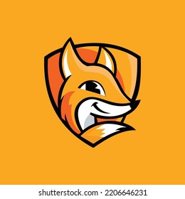 Creative Fox Head Vector Brand Logo Illustration Colorful Style. Clean Vector Style Design. Concept Art.
