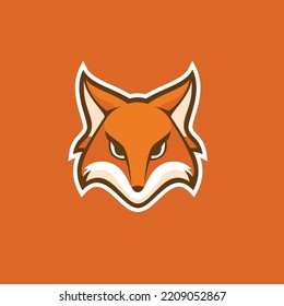 Creative Fox Head Vector Brand Logo Illustration Colorful Style. Clean Vector Style Design.