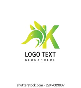 Creative Fox Letter Template Vector Illustrations