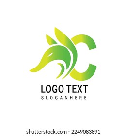 Creative Fox Letter Template Vector Illustrations