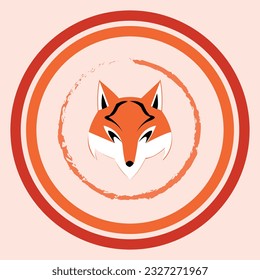 Diseño de plantillas de diseño de imagen de fondo o logotipo de zorro creativo