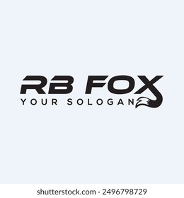 Creative fox logo design concept vector template.