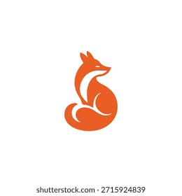 Diseño creativo del logotipo del zorro – concepto moderno elegante de la mascota animal en naranja y negro. Ilustración vectorial minimalista que simboliza inteligencia, agilidad y estilo. Perfecto para la marca y la identidad empresarial.