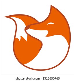Creative Fox Logo Design Illustration - Vector