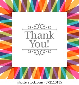 Creative frame with colorful abstract ribbons and place for your text. Design element for banner, poster, flyer, card, postcard, cover, brochure.