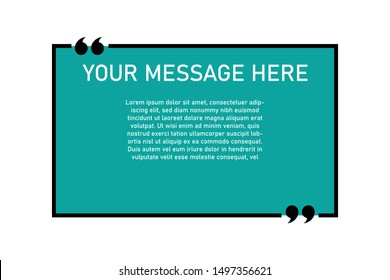 Creative Frame Illustration For Memo, Poster, Announcement, Message Or Motivation Quotation Box