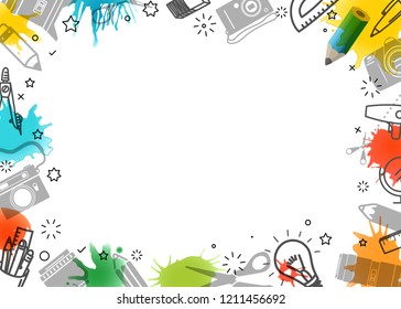 Creative frame. Vector art background 