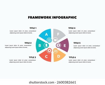 Creative Framework Infographic for Workflow Visualization