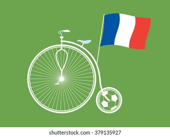 Creative France Soccer / Football Background. Vector Illustration.