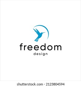 creative freedom logo,bird flying in the sky logotype