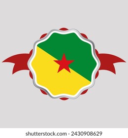 Creative French Guiana Flag Sticker Emblem