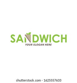 Creative Fresh and Green Sandwich Vector Logo Design