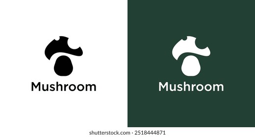 Creative fresh mushroom logo design with unique concept premium vector