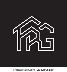 vector de plantilla de diseño de logotipo de letra inicial FRG