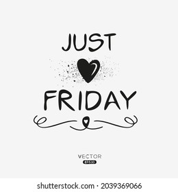 Creative Friday lettering, Can be used for stickers and tags, T-shirts, invitations, vector illustration.